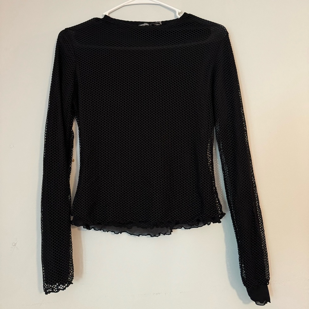 ❣️5 FOR $15!❣️ No Tag | Womens Mesh overlay long sleeve top